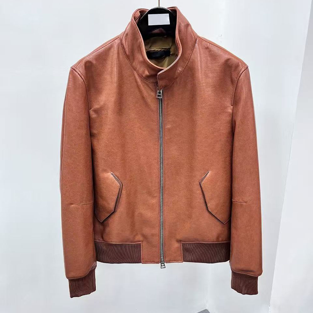 Bomber Jacket Men - Jaqueta Bomber Masculina de Couro Vintage