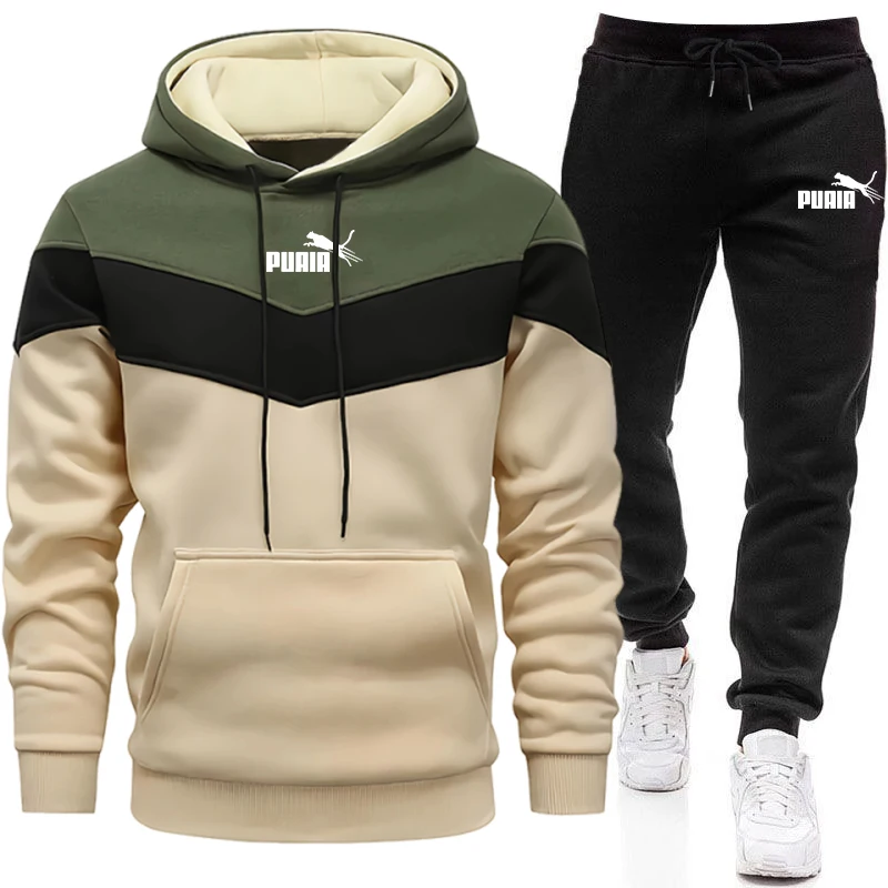 Men'S Fashion Hoodies - Conjunto Masculino/Agasalho com Capuz/Calça 2026 Outono