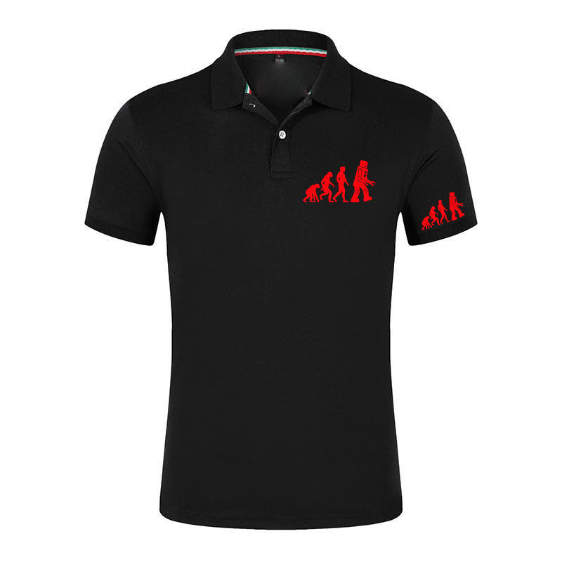 Men'S Fashion Evolution - Camiseta Casual de Cor Sólida para