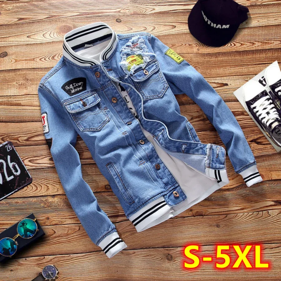 Bomber Jacket Men - Novo 2026 jaquetas jeans masculinas moda