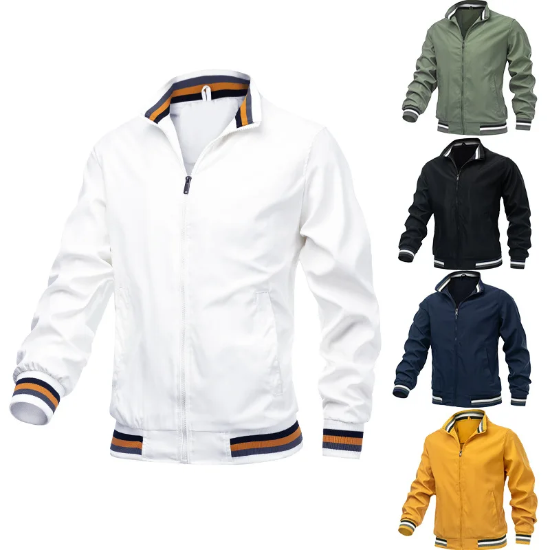 Bomber Jacket Men - Primavera outono jaqueta bomber masculina preto