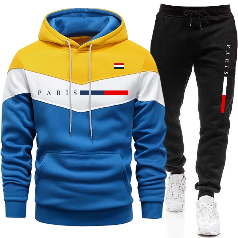 Paris Fashion Men - Conjunto Masculino de Moletom com Capuz
