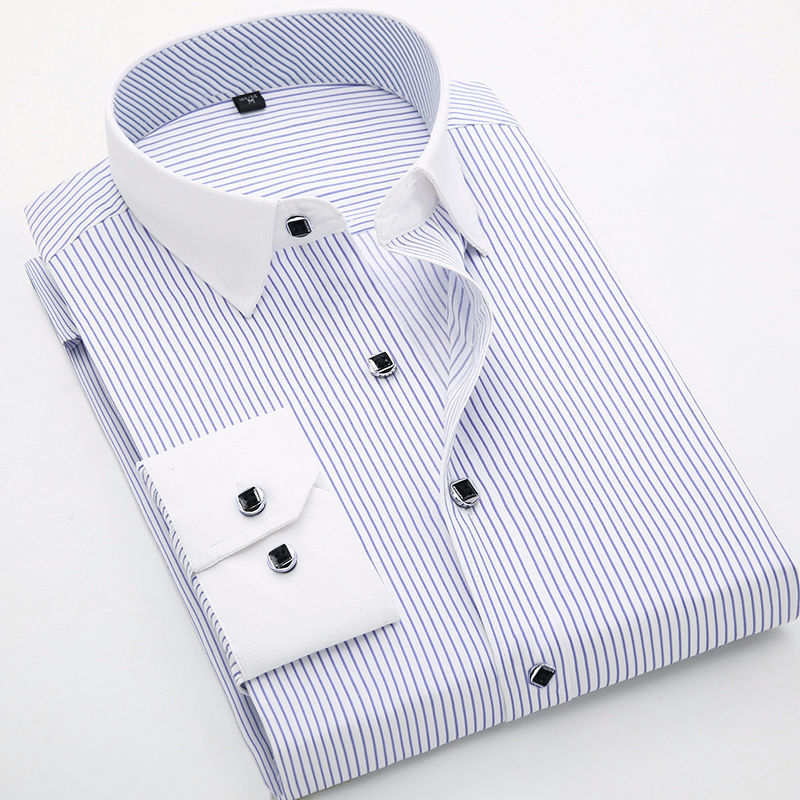 Dress Shirt Non-Iron - Botão para baixo camisa para homem