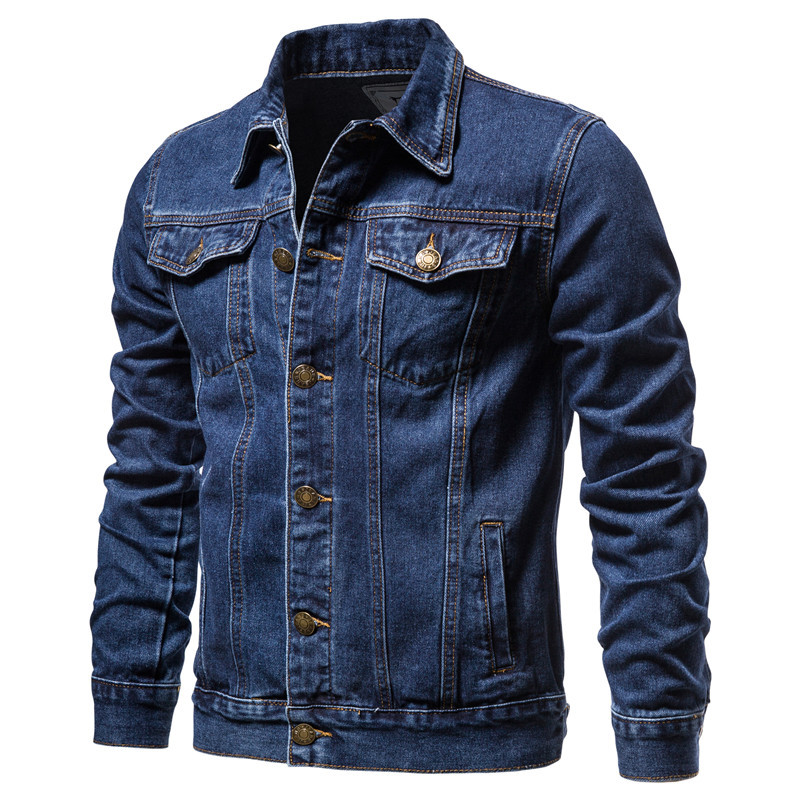 Mens Fashion Denim Jacket - Jaqueta de Algodão Denim Masculina Moda