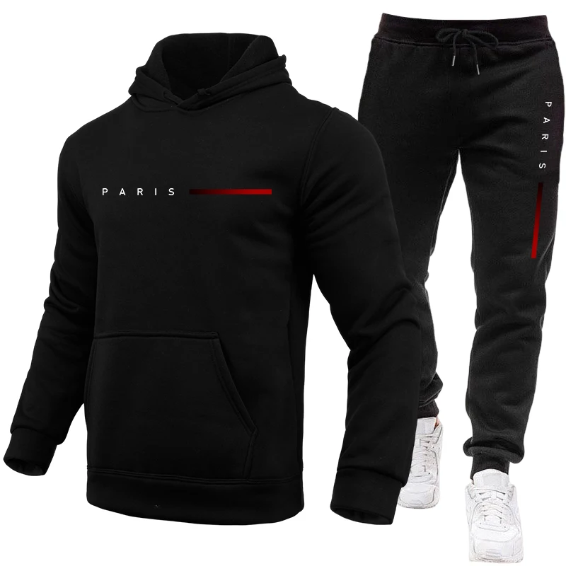Paris Fashion Men - Conjunto de Moletom com Capuz e