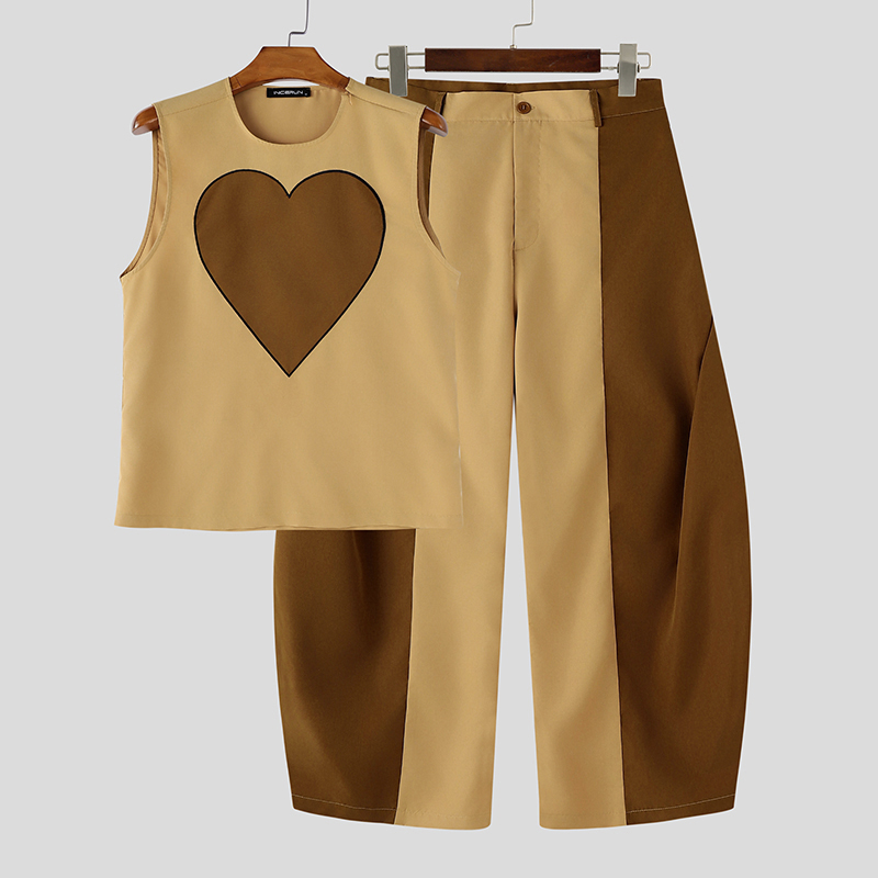 Mens Fashion Streetwear - Conjuntos Masculinos INCERUN: Regatas Sem Manga