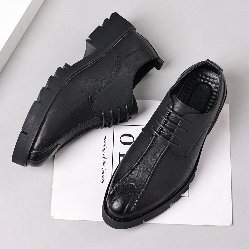 Men'S Fashion Formal - Sapatos masculinos de couro com aumento