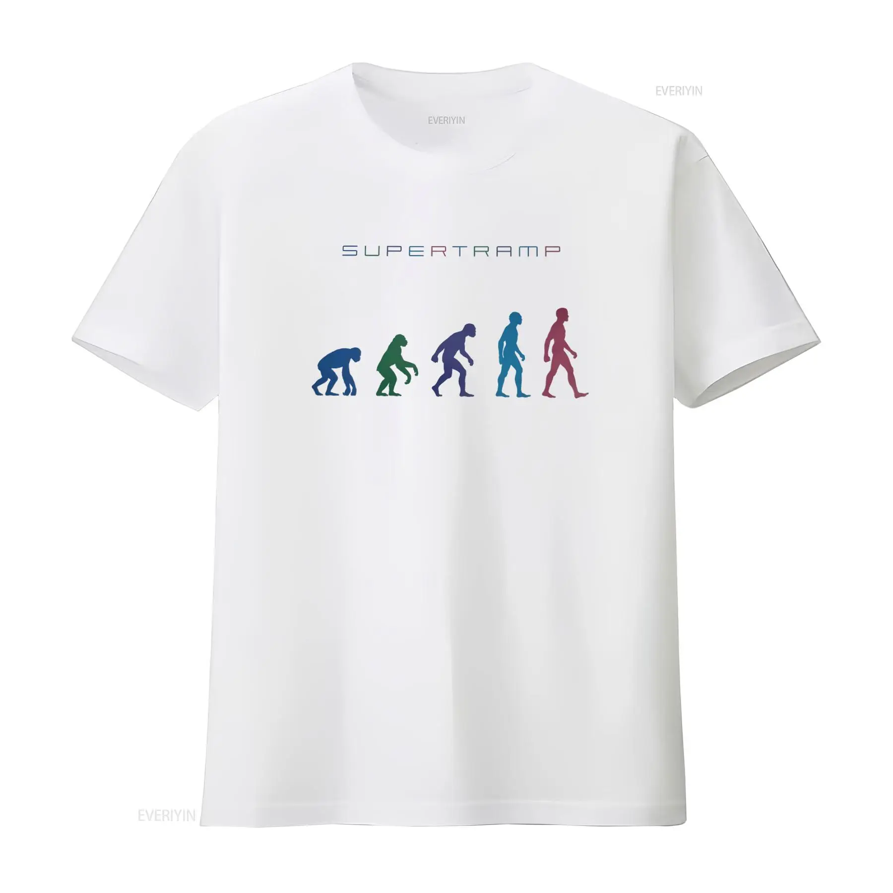 Men'S Fashion Evolution - Camiseta Evolution Rock Music Supertramp Estilo