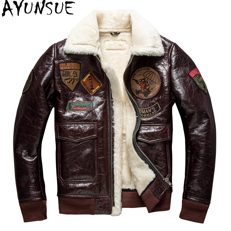Bomber Jacket Men - Ayunsue jaqueta de couro de inverno