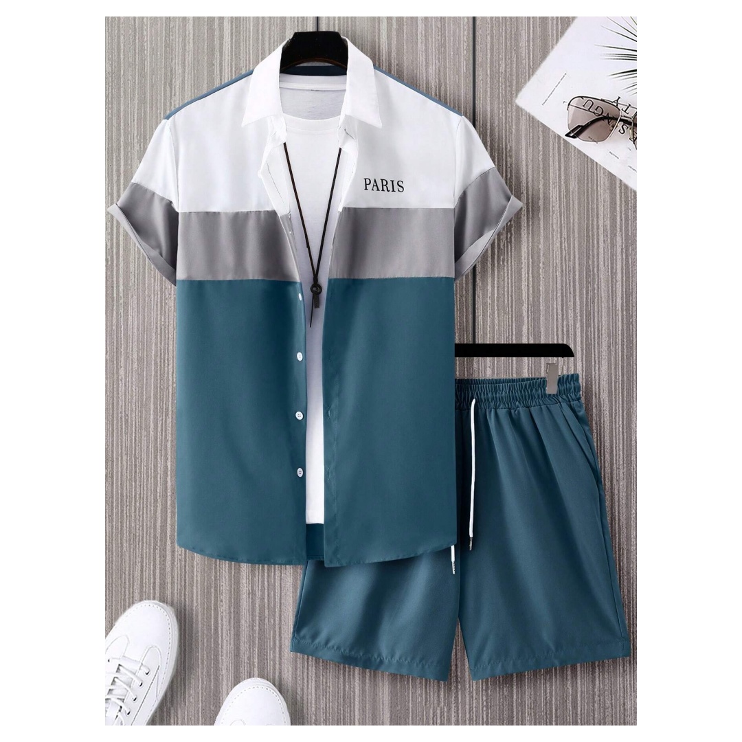 Mens Fashion Workwear - Conjunto Masculino de Moda Azul e