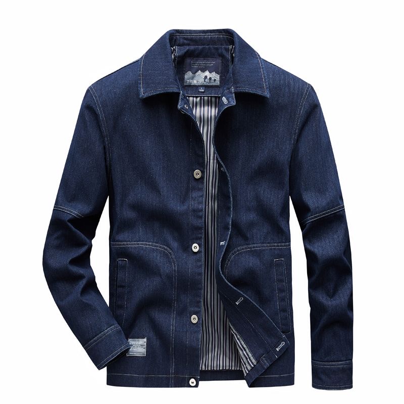 Mens Fashion Denim Jacket - Outono e primavera tendência da moda