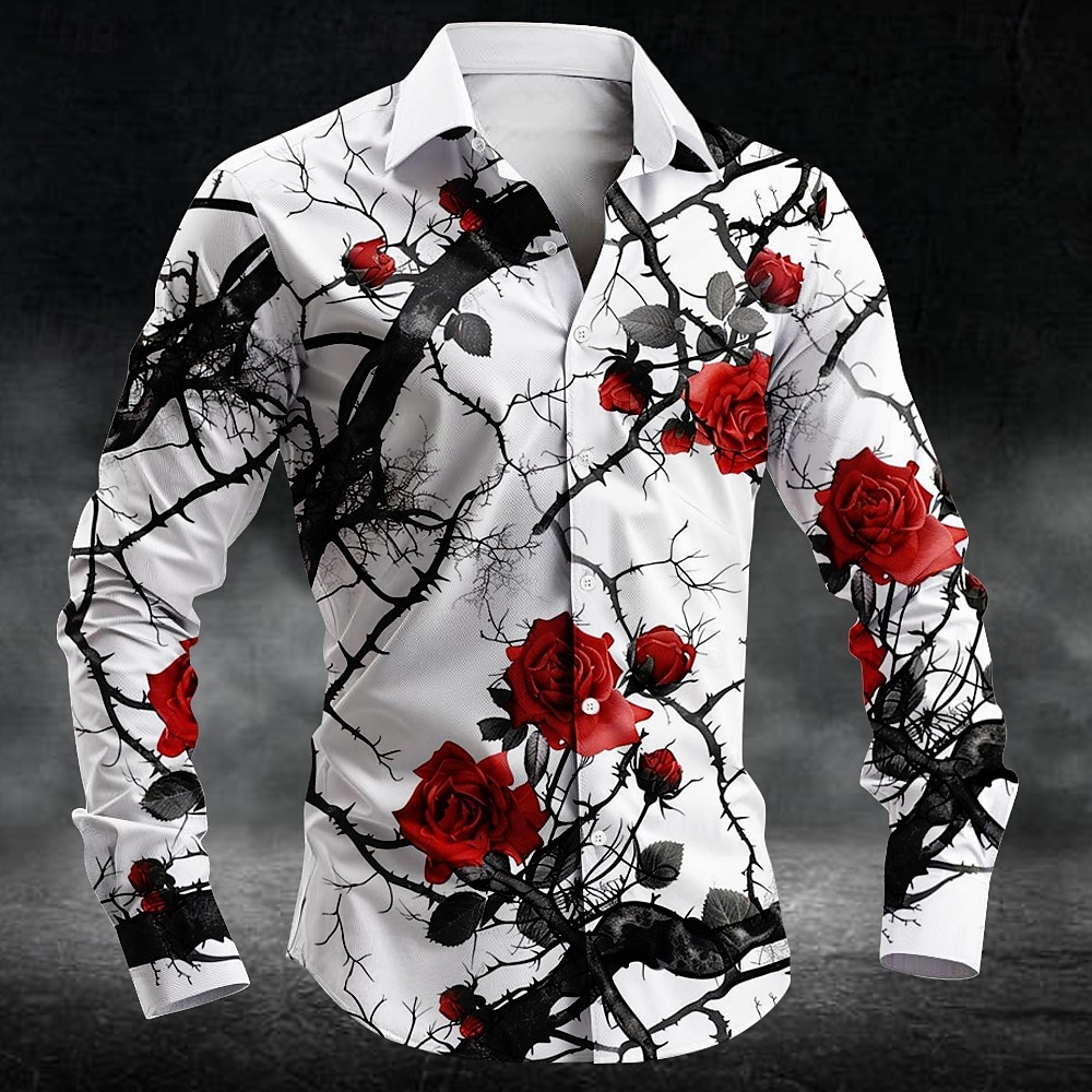 Mens Fashion Top - Camisa Masculina de Manga Longa com
