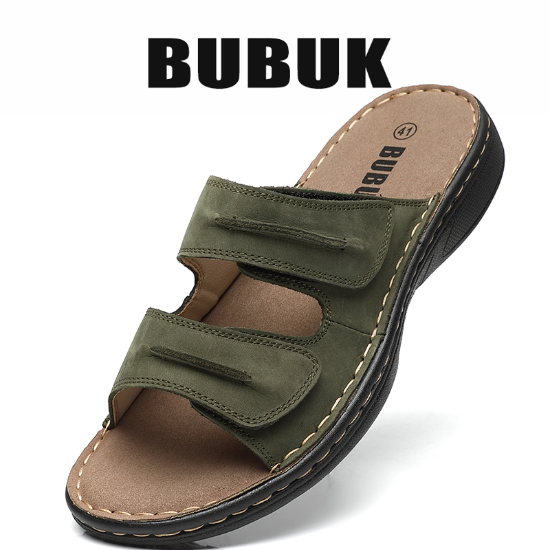Mens Fashion Workwear - Chinelos Esportivos Masculinos de Couro Genuíno