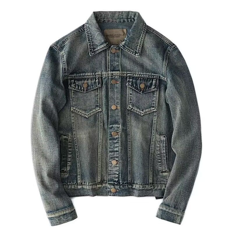Outono e primavera nova moda c - Mens Fashion Denim Jacket avaliação e preço
