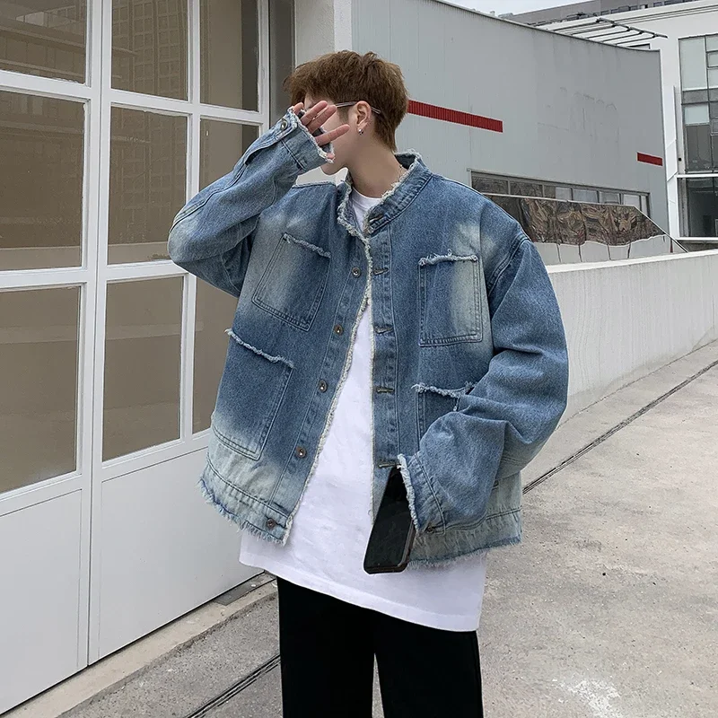 Jaqueta Jeans Masculina Americ - Mens Fashion Denim Jacket avaliação e preço