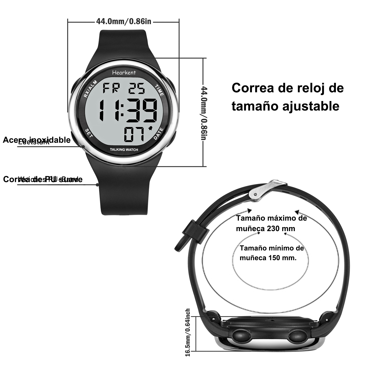 Hearkent espanhol falando reló - Men'S Fashion For 70 Year Old avaliação e preço