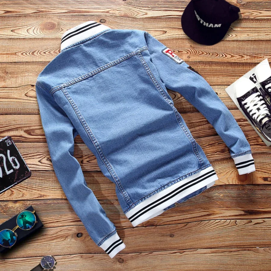 Novo 2026 jaquetas jeans mascu - Bomber Jacket Men avaliação e preço