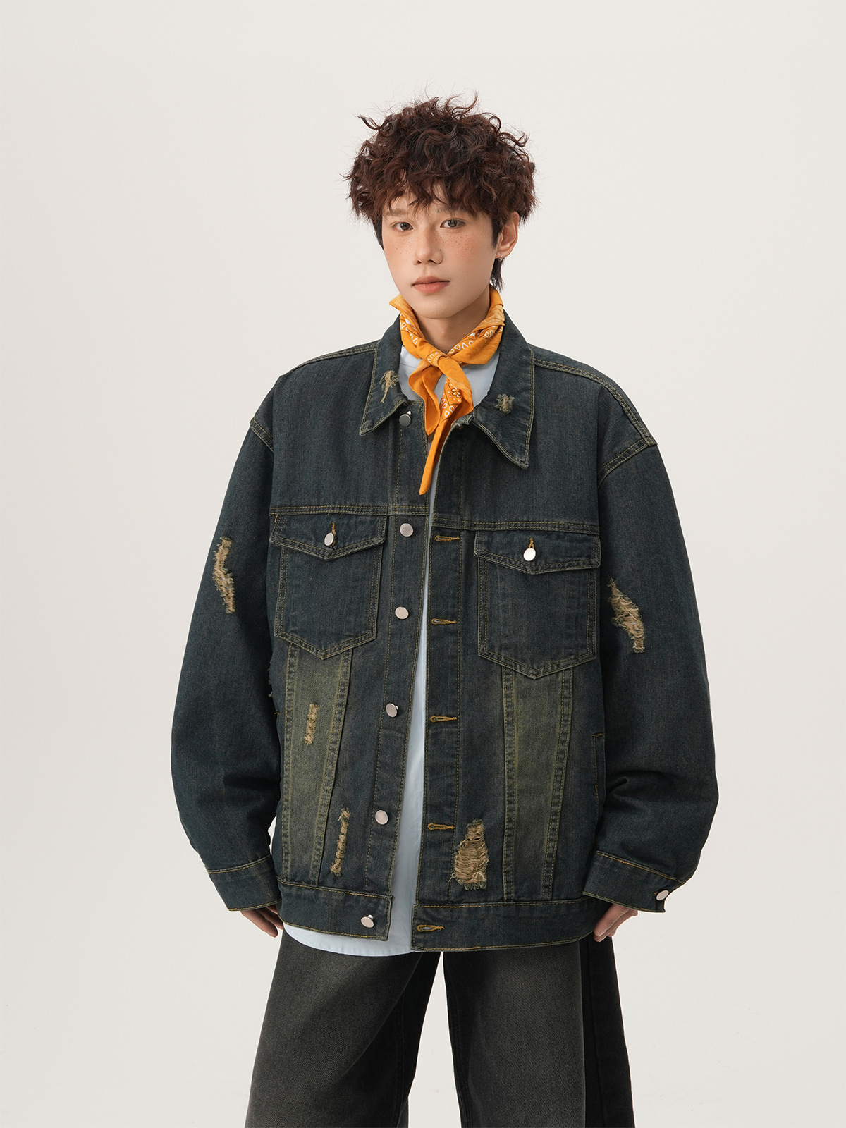Jaqueta Jeans Masculina Americ - Mens Fashion Denim Jacket avaliação e preço