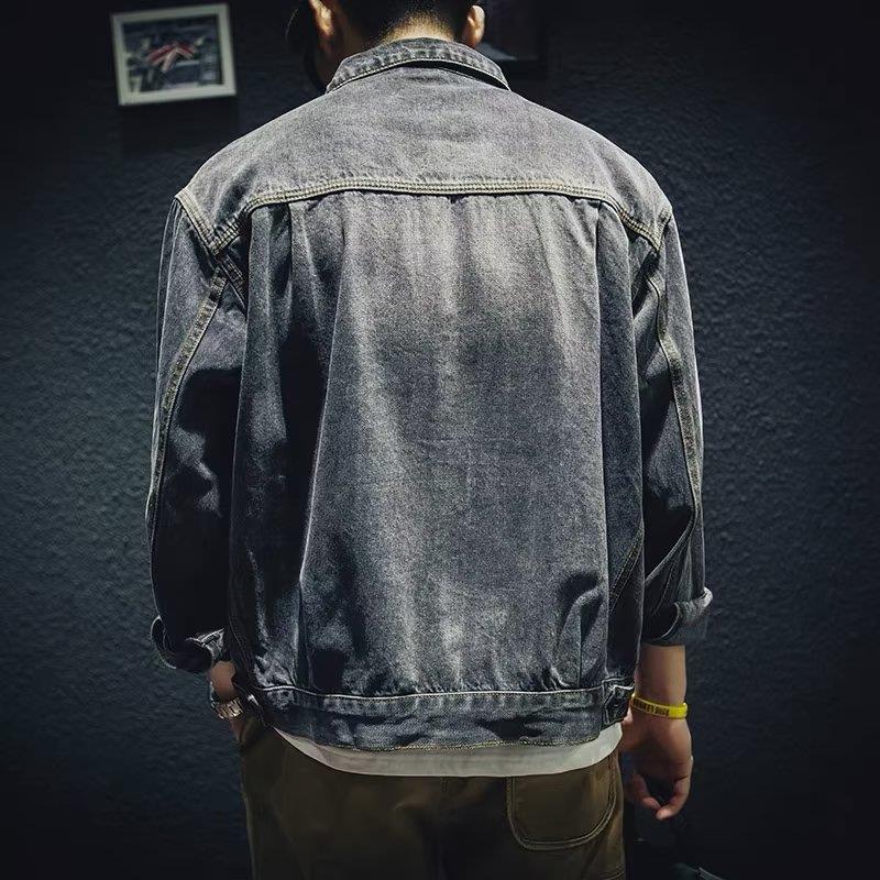 Jaqueta jeans solta masculina  - Mens Fashion Denim Jacket avaliação e preço