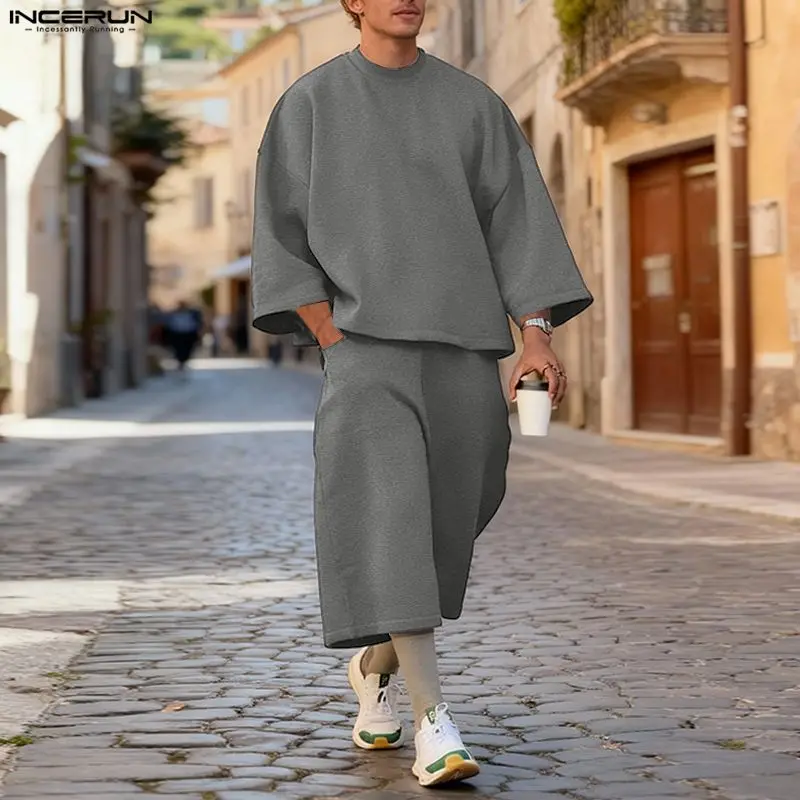 Conjuntos Masculinos INCERUN e - Mens Fashion Workwear avaliação e preço