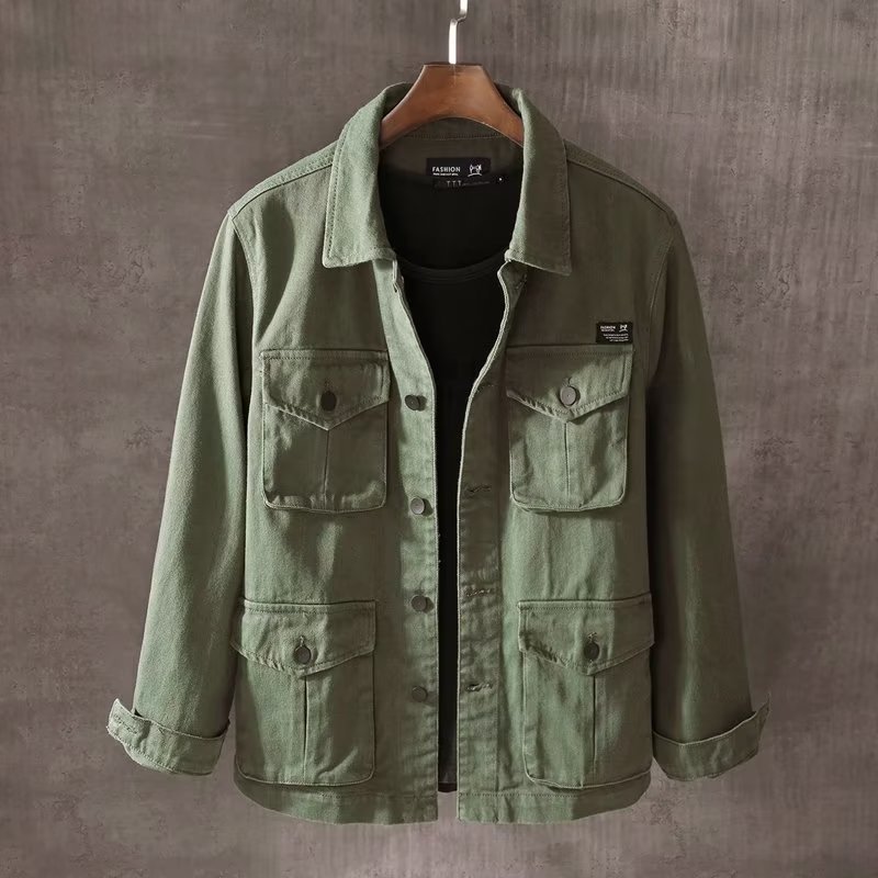 Jaqueta casual solta masculina - Mens Fashion Denim Jacket avaliação e preço