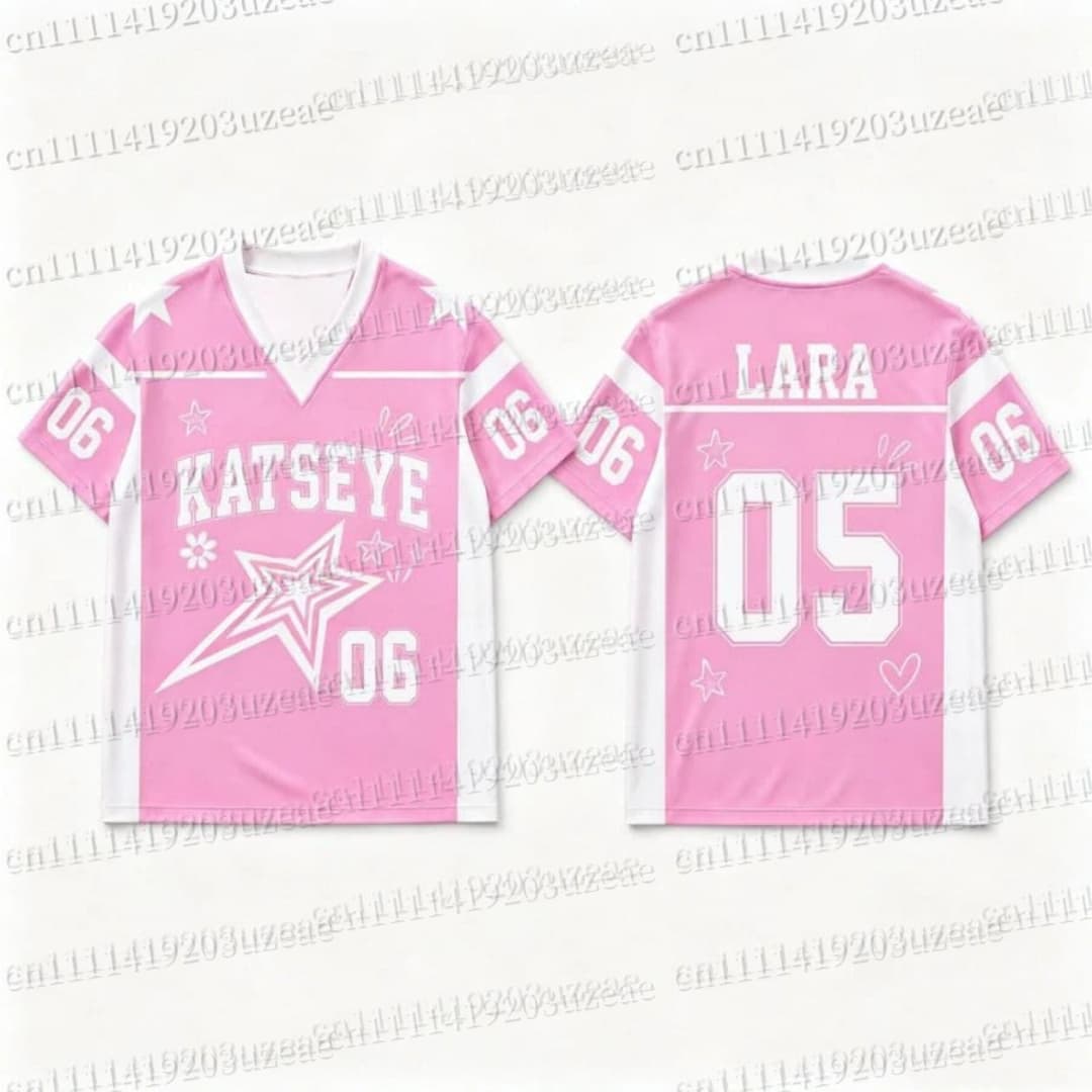 Camiseta Gráfica KATSEYE com E - Men'S Fashion Aesthetics avaliação e preço