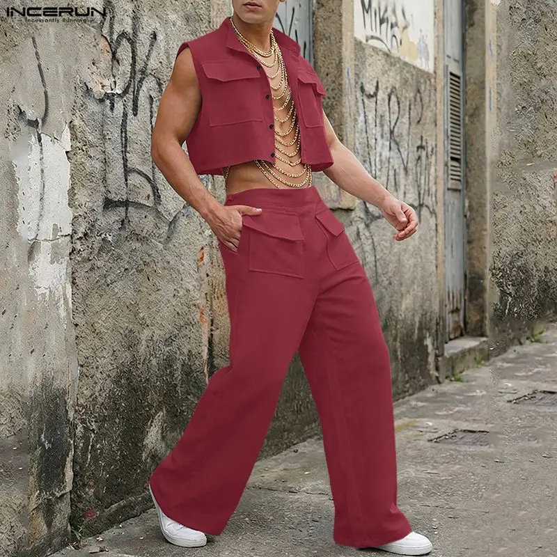 Conjuntos Masculinos INCERUN:  - Mens Fashion Streetwear avaliação e preço