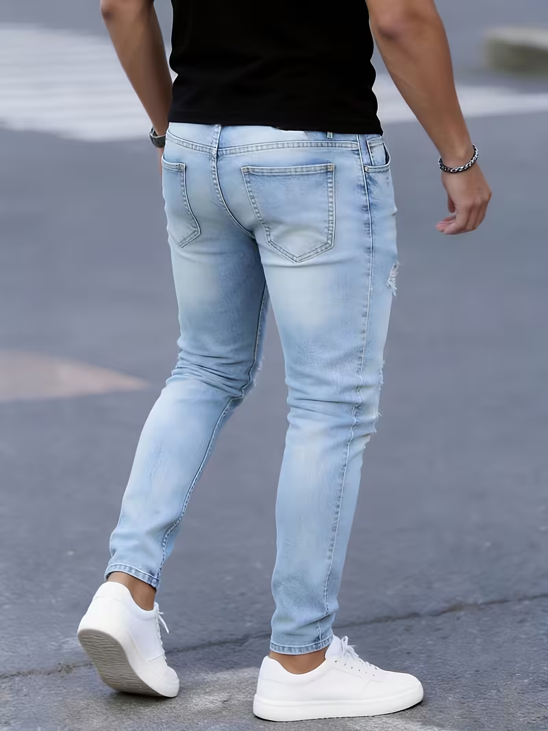 Calça Jeans Masculina Slim Fit - Men'S Fashion Young Professional avaliação e preço