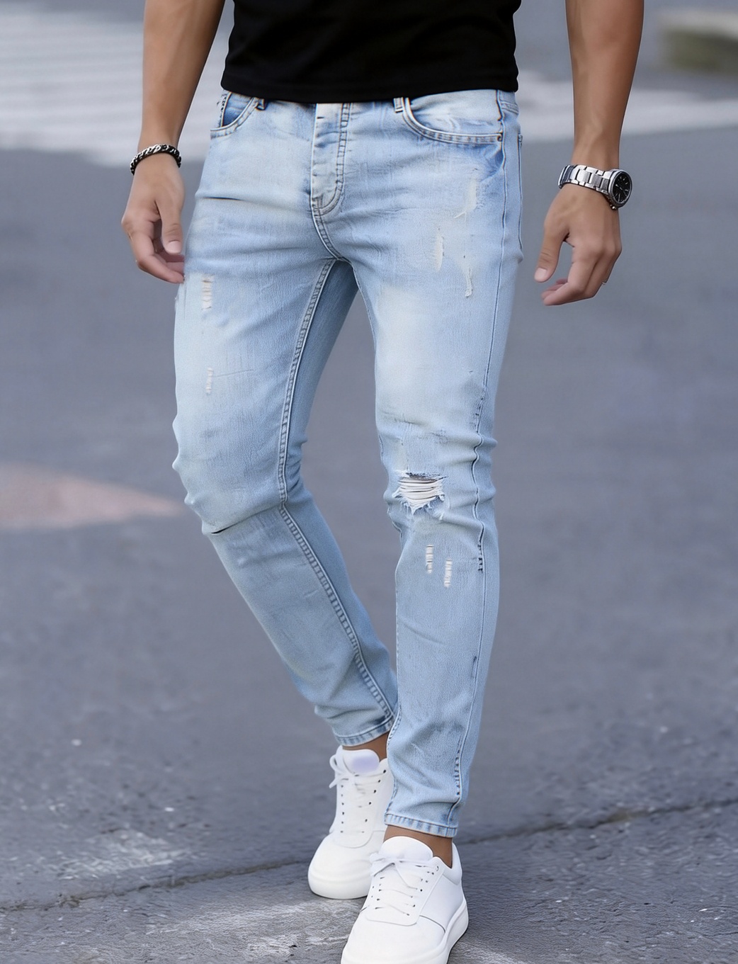 Calça Jeans Masculina Slim Fit - Men'S Fashion Young Professional avaliação e preço