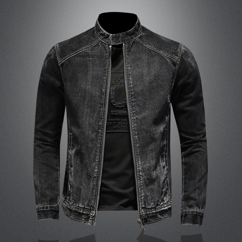 Jaqueta jeans de colarinho Vin - Bomber Jacket Men avaliação e preço
