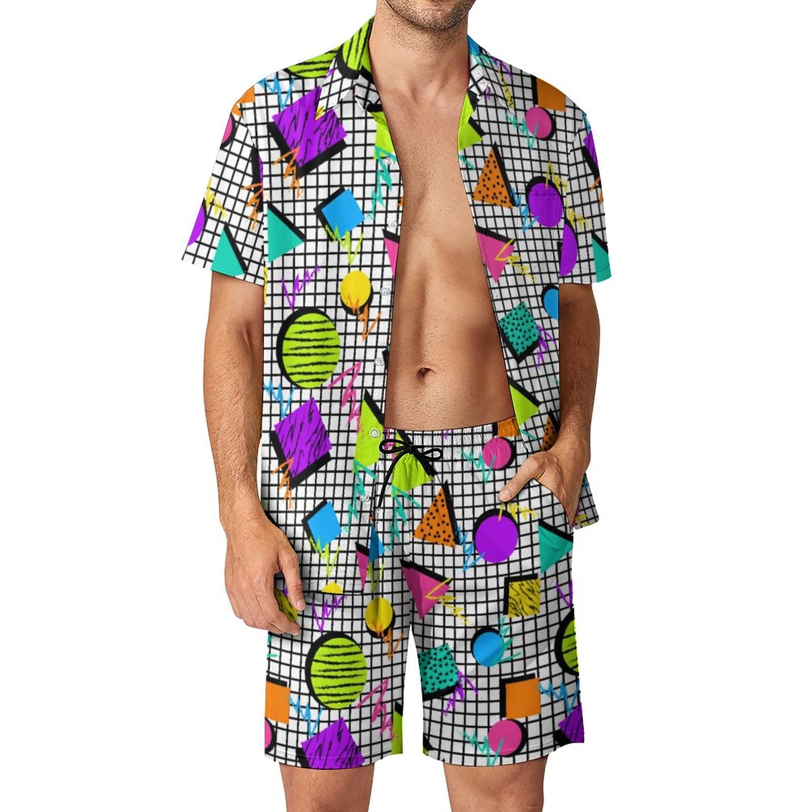 Conjunto de Camisa e Shorts Ma - Mens Fashion Streetwear avaliação e preço