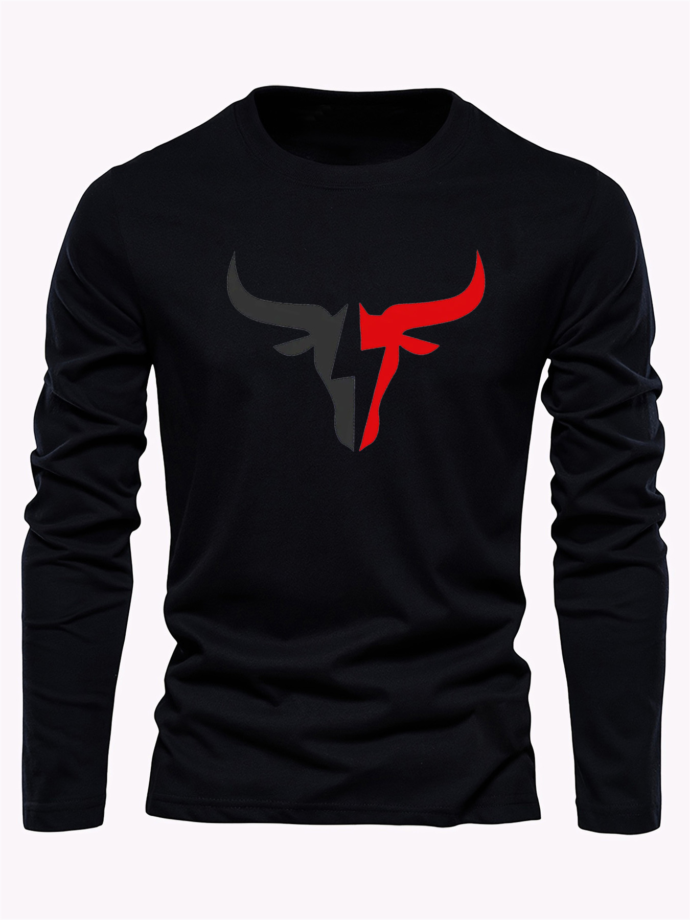Camiseta Masculina de Manga Lo - Mens Fashion Top avaliação e preço