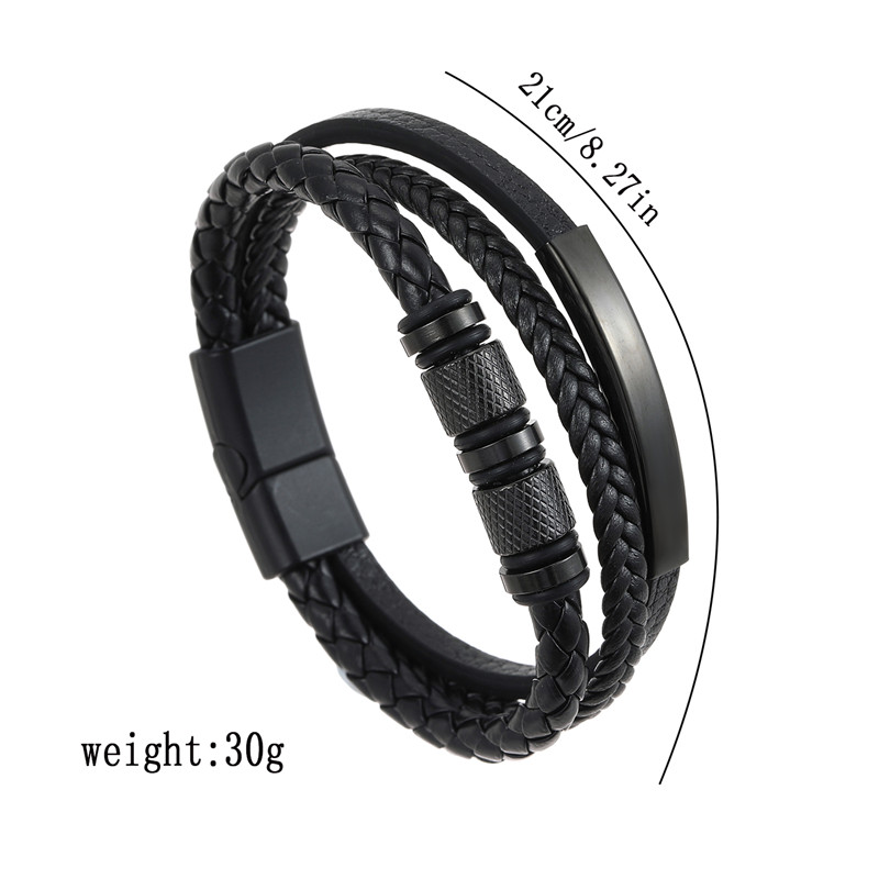 Pulseira de couro masculina cl - Mens Fashion Combination avaliação e preço