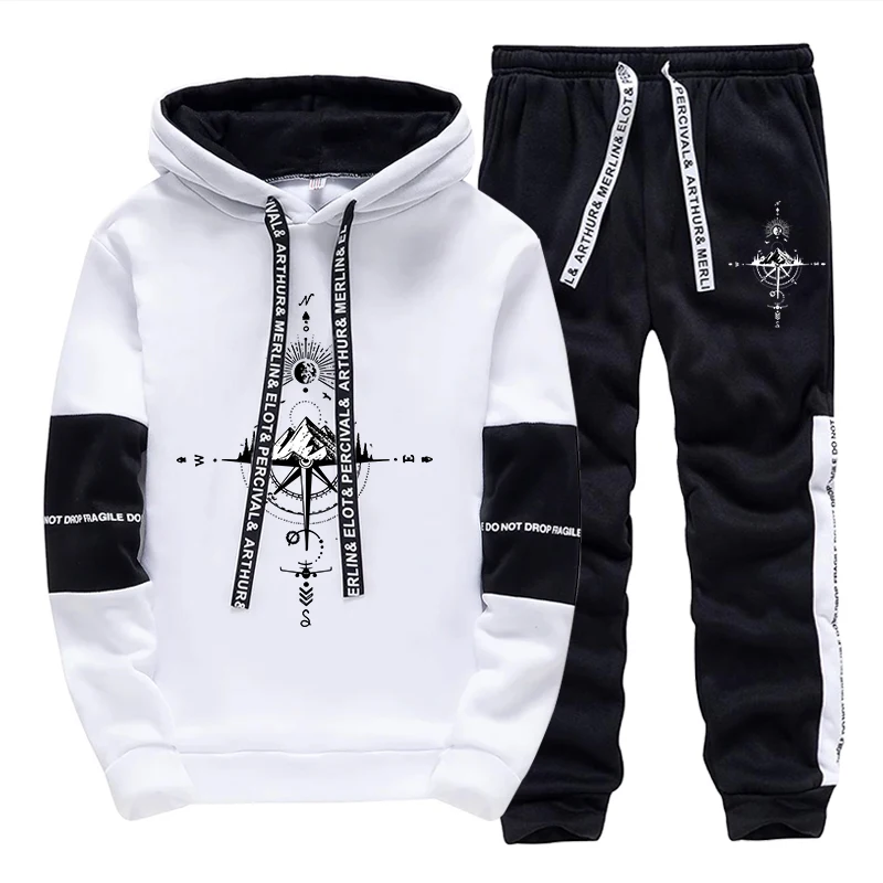 Novo Conjunto de Agasalho Masc - Men'S Fashion Hoodies avaliação e preço