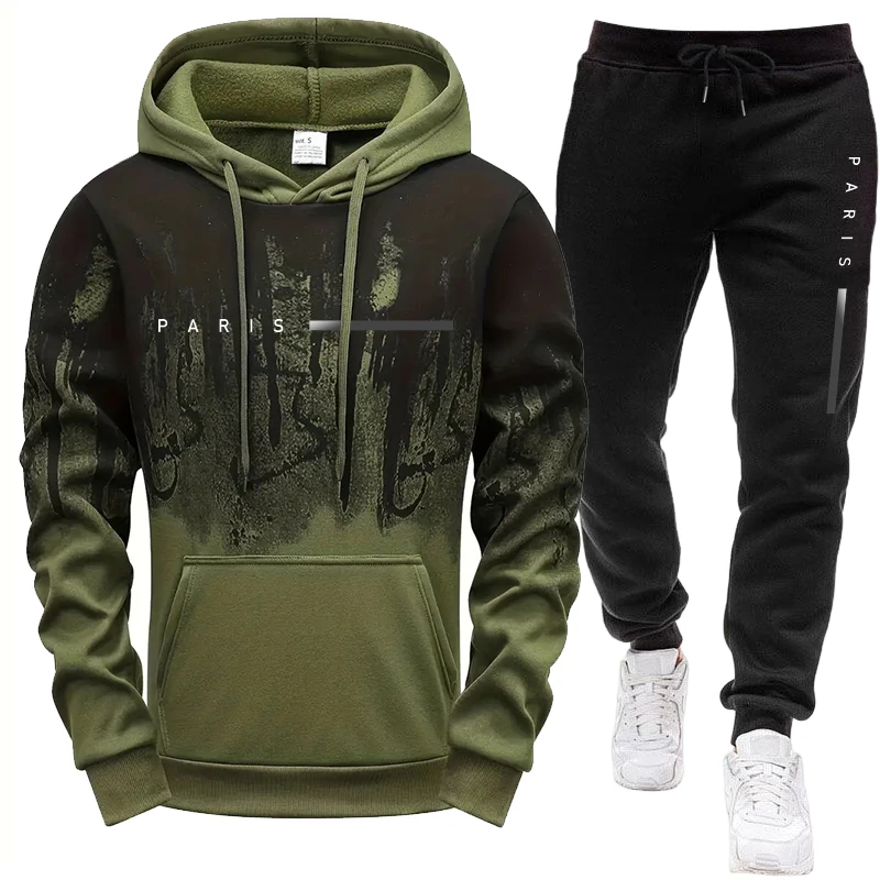 Conjunto Masculino/Blusão com  - Men'S Fashion Hoodies avaliação e preço
