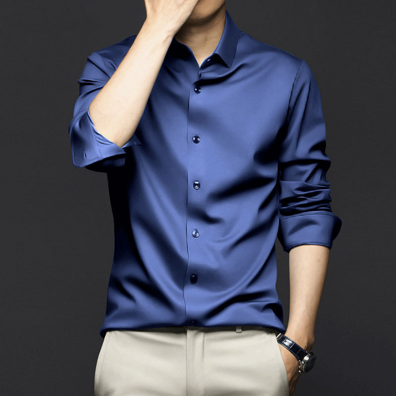 Camisa de manga longa masculin - Dress Shirt Non-Iron avaliação e preço
