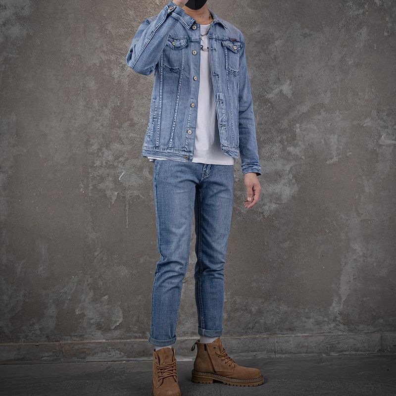 Conjunto de Jaqueta de Denim C - Mens Fashion Denim Jacket avaliação e preço