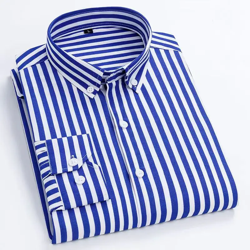 Camisa listrada masculina cami - Dress Shirt Non-Iron avaliação e preço