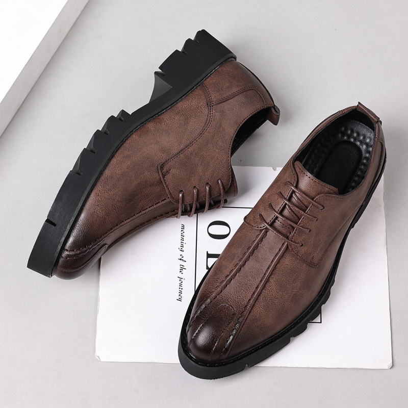 Sapatos masculinos de couro co - Men'S Fashion Formal avaliação e preço