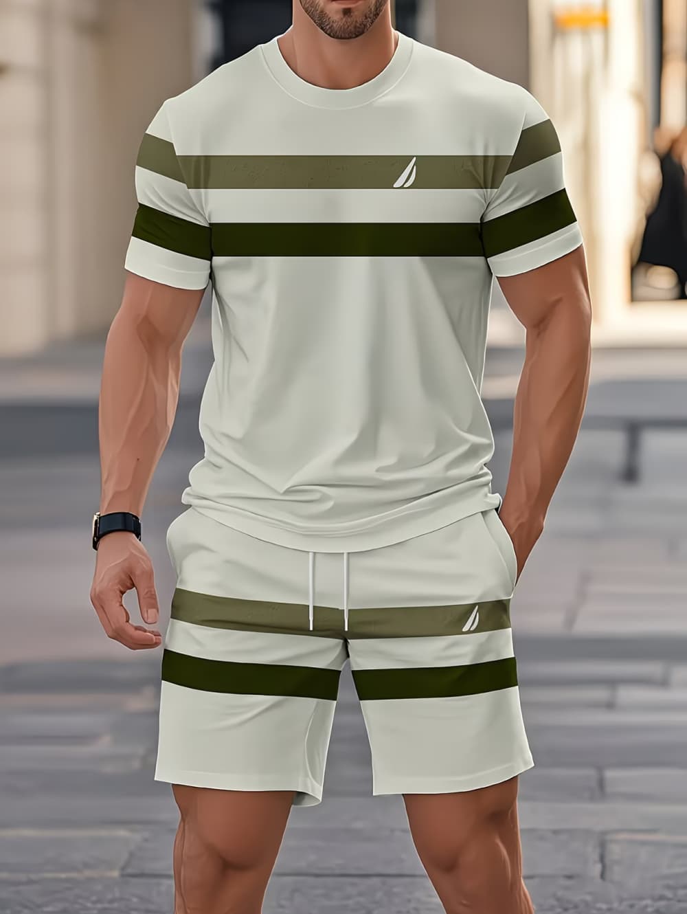 Conjuntos de Verão Masculinos  - Mens Fashion Workwear avaliação e preço