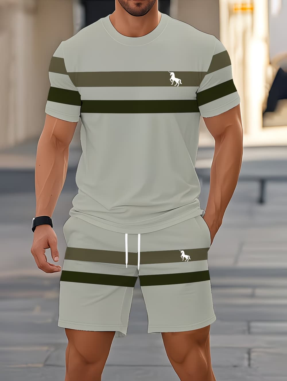 Conjuntos de Verão Masculinos  - Mens Fashion Workwear avaliação e preço