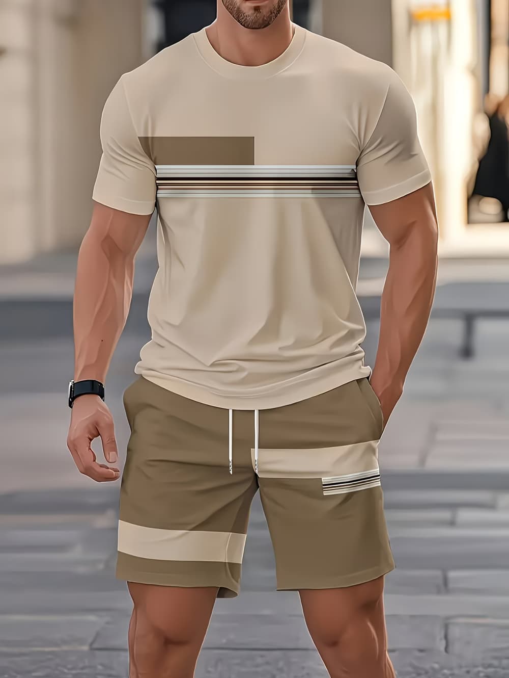 Conjuntos de Verão Masculinos  - Mens Fashion Workwear avaliação e preço