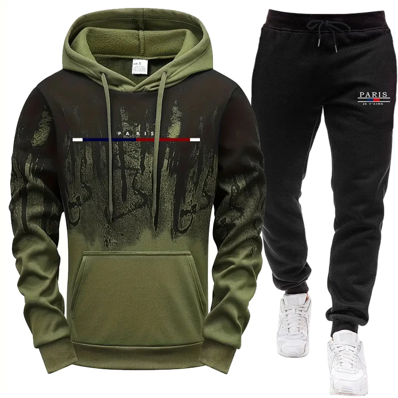 Conjunto Masculino/Blusão com  - Men'S Fashion Hoodies avaliação e preço