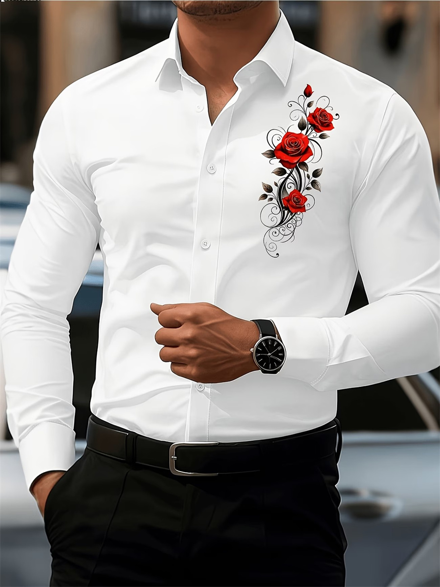 Camisa Masculina de Manga Long - Mens Fashion Top avaliação e preço