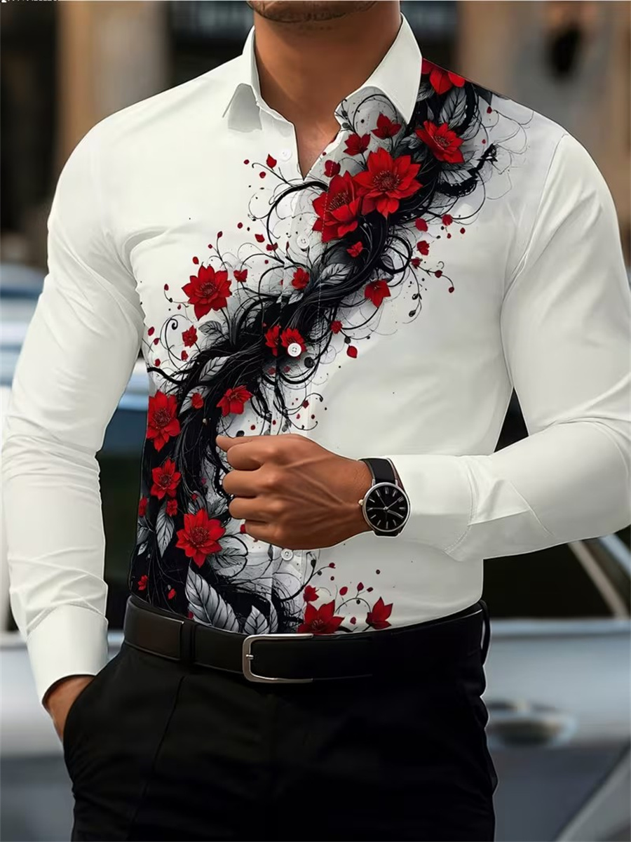 Camisa Masculina de Manga Long - Mens Fashion Top avaliação e preço