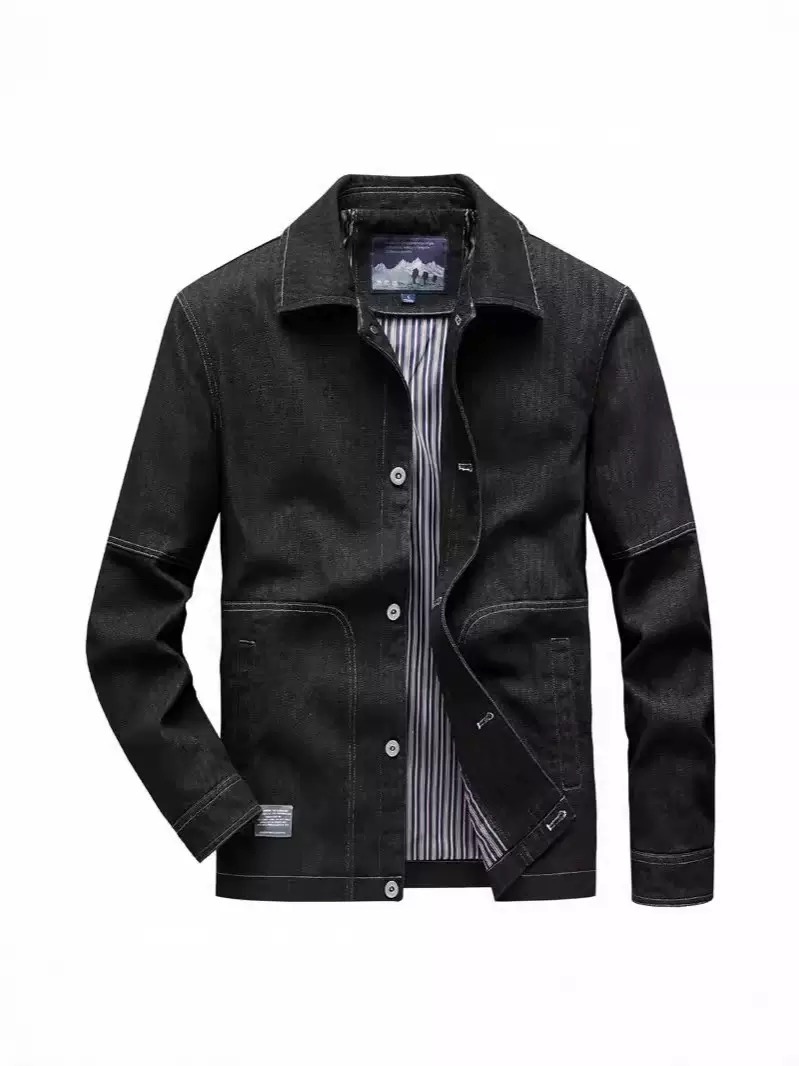 Outono e primavera tendência d - Mens Fashion Denim Jacket avaliação e preço
