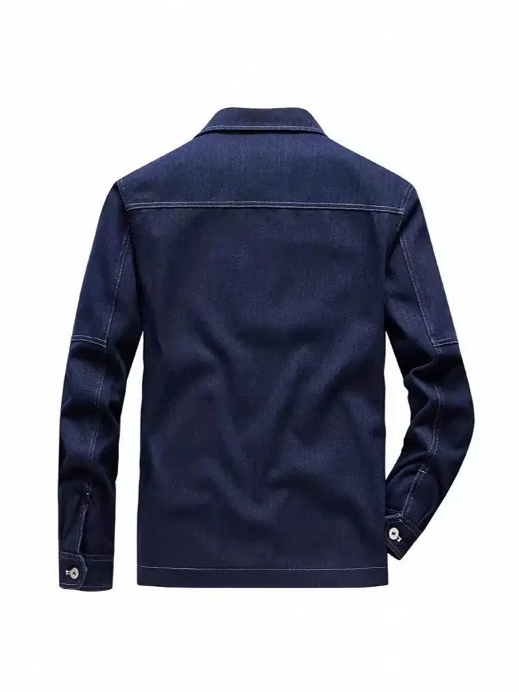 Outono e primavera tendência d - Mens Fashion Denim Jacket avaliação e preço