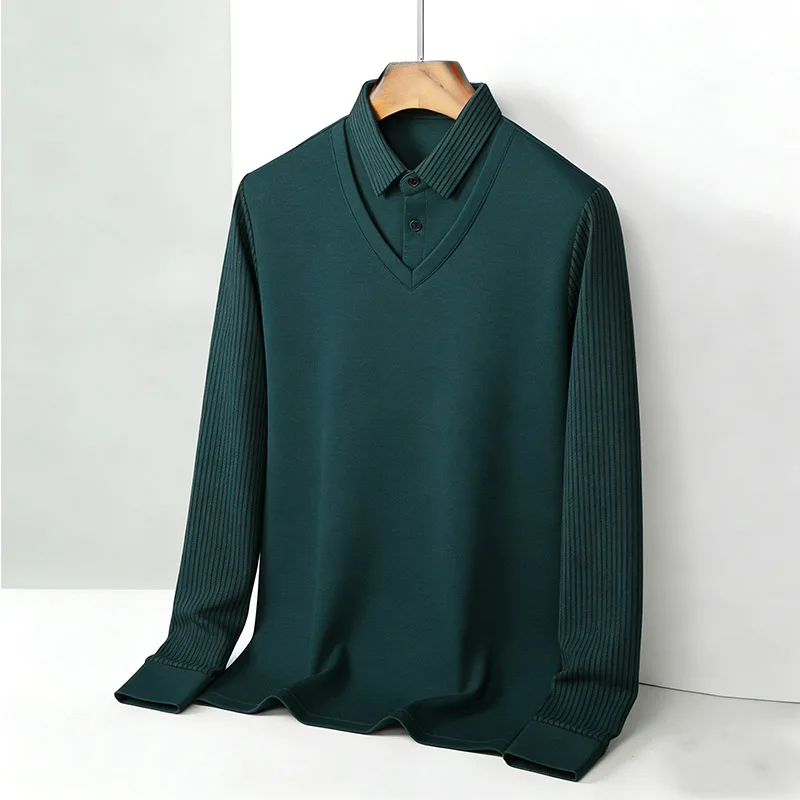 Camisa falsa masculina de duas - Mens Fashion Top avaliação e preço