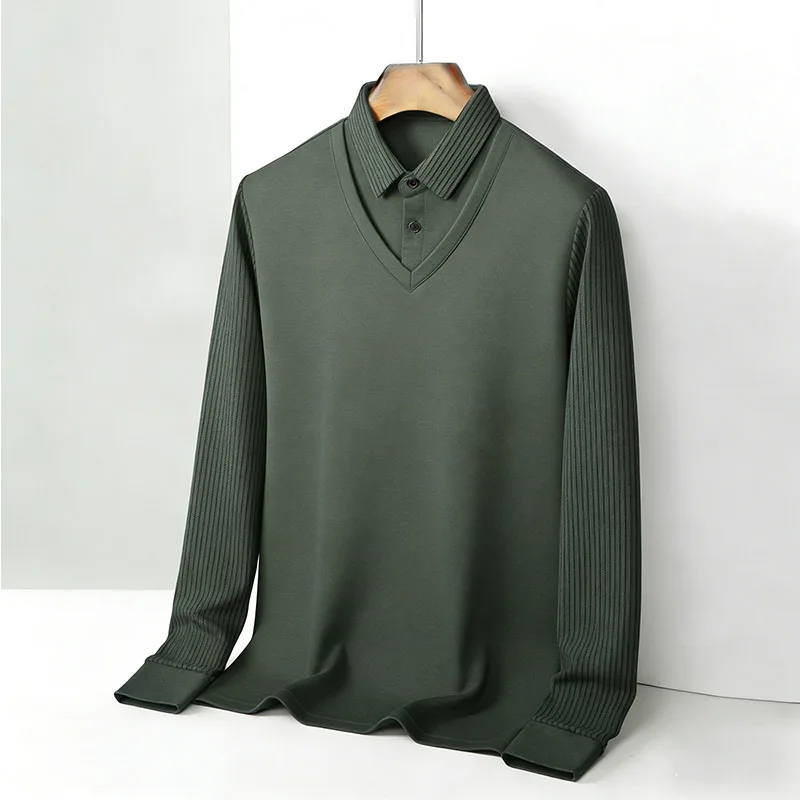 Camisa falsa masculina de duas - Mens Fashion Top avaliação e preço