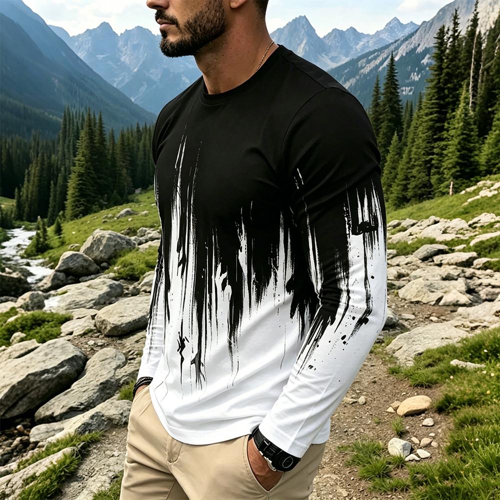Camiseta Masculina de Manga Lo - Mens Fashion Streetwear avaliação e preço